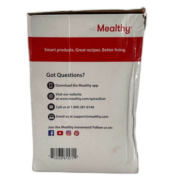 Mealthy SpiraSlicer 5 Blade Cleaning Brush Recipe/Owner Manual in Original Box - Picture 7 of 8